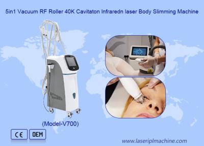 China 5in1 Vacuum Rf Roller 40k Cavitation Infrared Laser Body Slimming Machine for sale