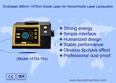 China Chirurgie Laser für die Celluliteentfernung 1470nm 980nm Faseroptische Dioden Laser Fettabsaugmaschine zu verkaufen