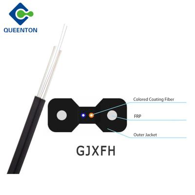 China Telecommunication GJXFH FTTH Drop Cable Single Mode 1/8/12 Cores GJXFH Flat Outdoor Fiber Optic Cable Customized Length for sale