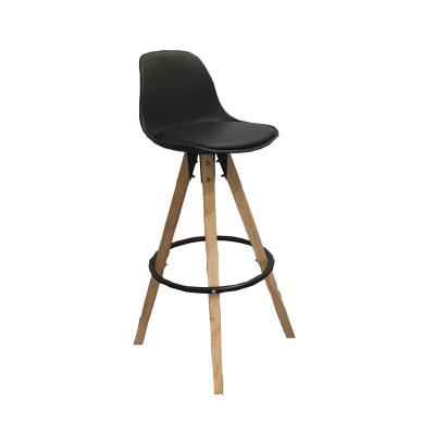 China Dining Back Chair New Design Black Set Black With Beech Wood Leg Bar Chair With Footring for sale