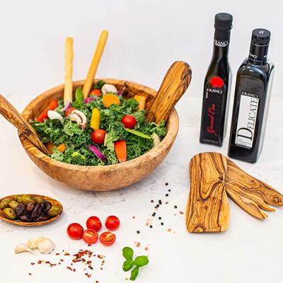 China Olive Wood Salad Bowl viable, olive wood bowl perfect for salads, serving, fun for sale