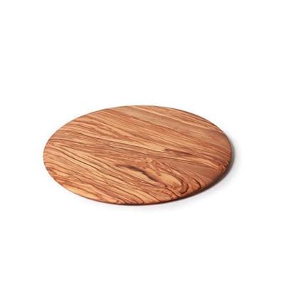 China Sustainable Wood Handcrafted Round Cutting Board, Olive Food Dish for sale