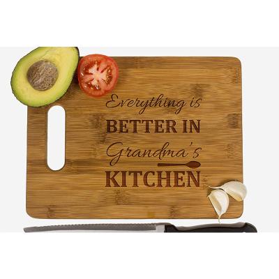 China Sustainable Bamboo Laser Engraved Cutting Board, Customizable Pattern Boars, Bamboo Cutting Board for sale