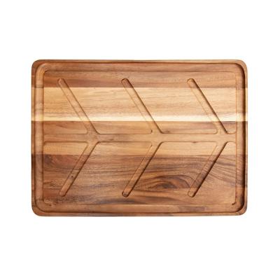 China Sustainable Acacia Wood Carving Board For Meat , Acacia Wood Cutting Board Serving Board for sale