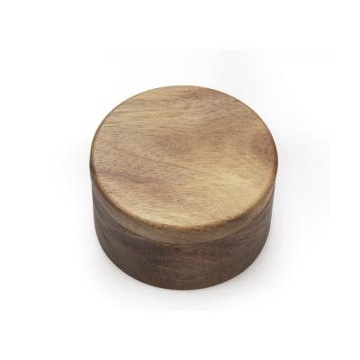 China Viable acacia wood seasoning jar, salt box, boxy wood seasoning for sale