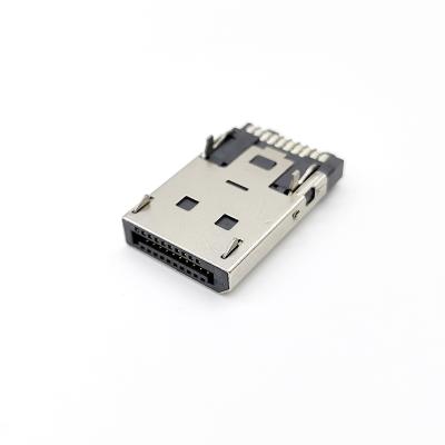 China audio & High Quality 20 PIN Displayport Male Video Connector With PCB Hook Socket for sale