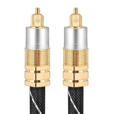 China COMPUTER Gold Plated Toslink Digital Optical Audio Cable with Metal Connectors and Braided Jacket for sale