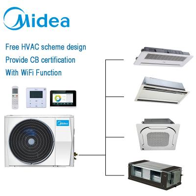 China Hotels Midea vrf C series 8kw 27300btu wide capacity commercial central split mini air conditioner for sale