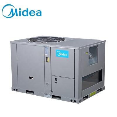 China Outstanding Commercial Hotels Midea 10ton Seriousness Heat Pump Heating Cooling System Roof Top Air Conditioner Package for sale