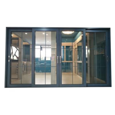 China Exterior Aluminum Sliding Door 4 Panel High Quality Aluminum Profile Heat Insulation Door for sale