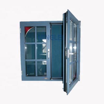 China Double Tilt And Turn Casement Glass Window Good Quality Magnetic Aluminum Frame Window for sale