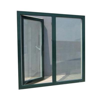 China Double Screen French Design Ultra High Efficiency Aluminum Window Casement Magnetic Glazed Window for sale