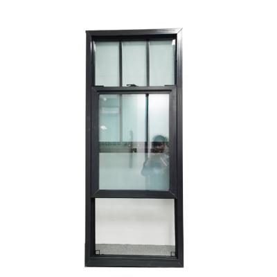 China Americans Magnetic Triple Glass Thermal Break Window Aluminum Single Hung Screen Window for sale