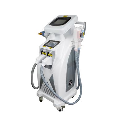 China Multifunctional acne treatment beauty machine 4 in 1 elight ipl choose rf nd yag laser tattoo removal/hair removal machine for sale