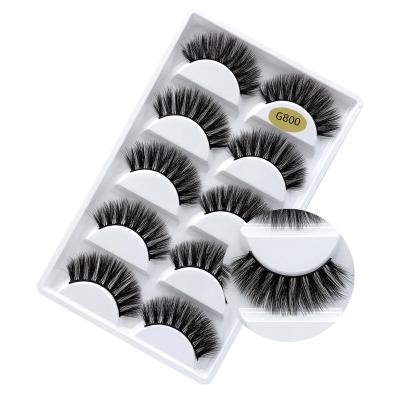 China Long Natural Customized 5 Pairs Eyelash Imitation Mink Fur Private Label 3D Eyelash Curling Beauty And Professional Person for sale