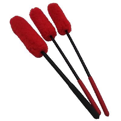 China Premium Imitation Wool 3 Piece Wool Wheel Cleaning Brush Set for sale