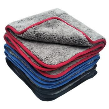 China 800GSM~1200GSM Microfiber Coral Fleece Towel Plush Drying Towel Compressed Car Cleaning Towel for sale