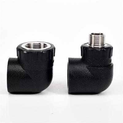 China Corrosion Resistant Threaded Type HDPE Pipe Corrosion Resistance Good Quality Elbow Socket Fittings for sale