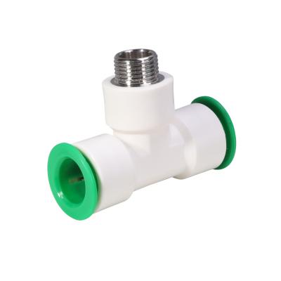 China Popular hot selling corrosion resistance corrosion resistance ppr fittings parts external tooth tee for sale