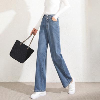 China Breathable Casual Slim Fit Jeans Women Stretch High Waist Wide Leg Flare Jeans Wholesale Fashion Y2K High Quality Cotton Woven 1 Piece for sale