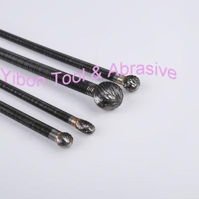 China 50-700mm Long Flexible Shank Carbide burrs for polishing Pipe for sale