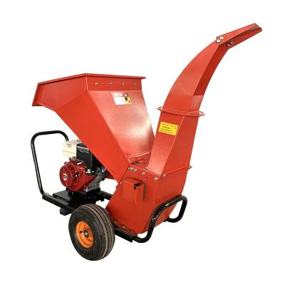 China Chip Factory 7.5HP Gasoline Powered Mini Wood Chipper 100mm Diesel Motorized Hammer Type Machine Easy To Move for sale