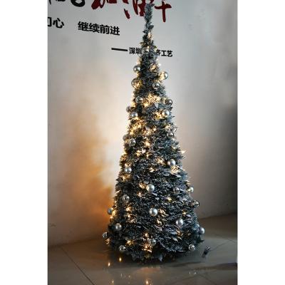 China Eco - Friendly 7FT Snow Assembled Pop Up Christmas Tree With LED for sale