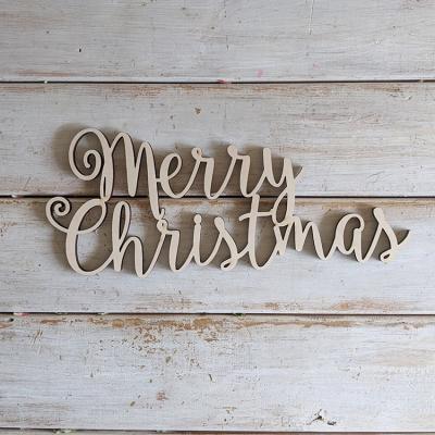 China Custom Unfinished Wooden Letters Eco-friendly Wholesale Wooden Letters Decoration For Christmas for sale