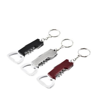 China Multifunctional Master Corkscrew Wine Opener Beer Bottle Key Ring Corkscrew Key Chain Opener for sale