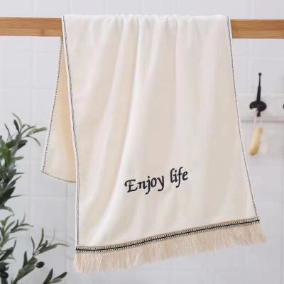 China Microfiber QUICK DRY Modern Simple Soft Tassel Style Towel Turkish Bath Towel Suitable For Bathing Hotel Beach for sale