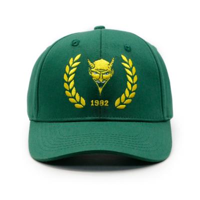 China COMMON Custom Popular Green 6 Panel Adjustable Strap Cotton Baseball Cap Dad Hat for sale