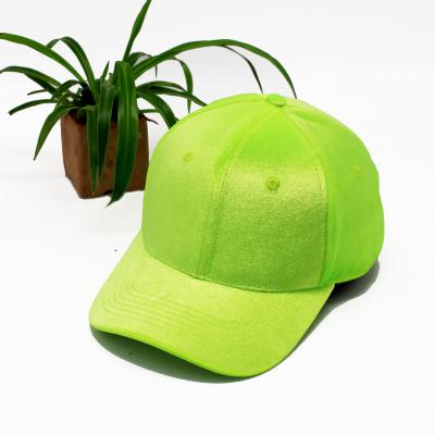 China COMMON Trucker Custom Neon Green Hat Velvet Baseball Cap and 6 Panel and Adjustable Strap Hat for sale