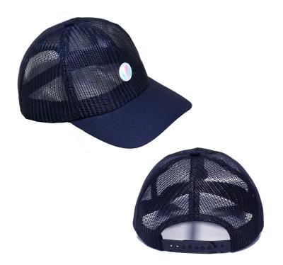 China COMMON Custom Label 6 Mesh Panel Mesh Trucker Rubber Hat Cap Full Mesh Baseball Trucker Hat Cap for sale