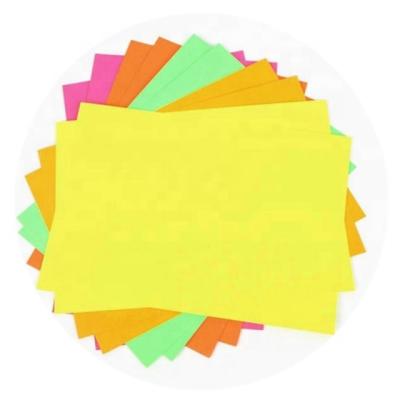 China High Brightness Anticurl A4 Size 75Gsm Fluorescent Color Paper For Stationery for sale