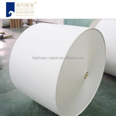 China Jumbo Slit 110g 150g 180g 200g 250g 300g 350g 400g White Paper Anticurl Free Cardboard Jumbo Reel for sale