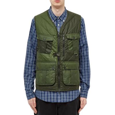 China Anti-pilling Padded Utility Vest Men Custom Collarless Zipper Fly Many Pocket Wholesale for sale