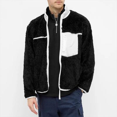 China Breathable Sherpa Fleece Winter Jacket Men Head Neck Zipper Closure Custom Wholesale for sale