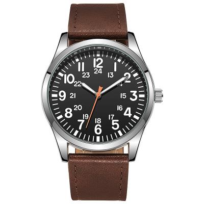 China Water Resistant Mens Quartz Watches Waterproof Brand Brown Luxury Leather Strap Watches Men Wrist Reloj for sale