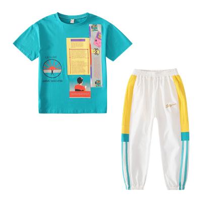 China 2022 new summer western fashionable girl's casual children's style two-piece suit for sale