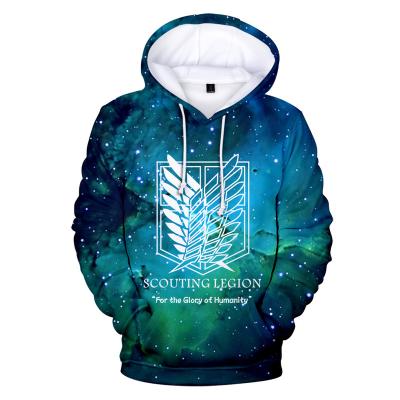 China Anime 3D Hoodie Boys/Girls Sweatshirt Men/Women Anti-Wrinkle Attack Hoodies Children Autumn Winter Tops Titan Men's Hoodies for sale