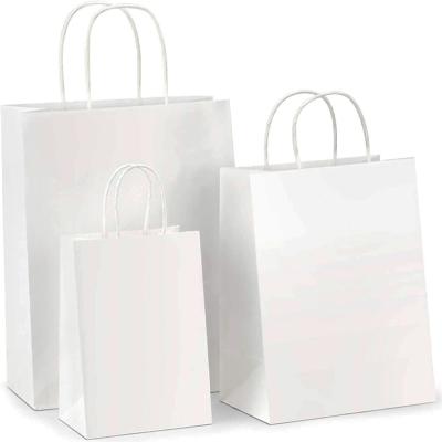 China Recyclable Reusable Kraft Paper Bag Handle Kraft Paper Bag With Your Logo for sale