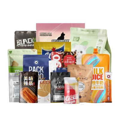 China Factory Price Waterproof Food Packaging Stand Up Pouch Dog Food Bags Clear Craft Paper Bag Packing Bolsas Biscuit Bags for sale