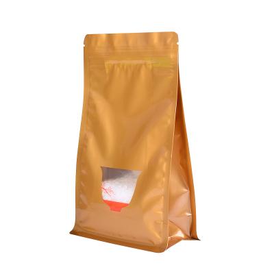 China China manufacturer OEM waterproof three side seal with zip lock bags stand up package mylar bag with window for sale