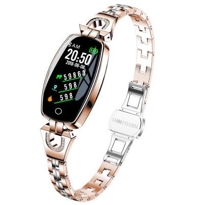 China Tagobee H8 Pro Touch Screen Smart Watch Women IOS Android Fitness Bracelet Rose Gold Blood Pressure Wristband For Lady Full Touch for sale