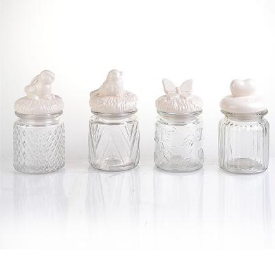 China Sustainable Glass Storage Jar With Ceramic Clip Lid for sale