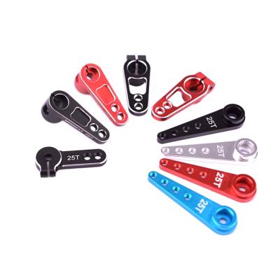 China RC Hobby 1PCS Aluminum Alloy 25T Steering Arm Servo Horn Black/Red/Blue/Silver Color For RC Car Crawler Parts for sale