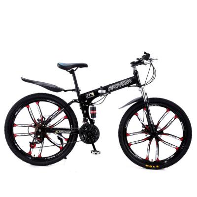 China 27 Speed ​​3 Cutter Wheel KINGTONG Sepeda Lipat MTB 26 Inch Bicycle Sepeda Gunung Folding Mountain Bike Black 27 Speed ​​Spoked Wheel for sale