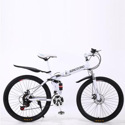 China 24 Speed ​​3 Cutter KINGTONG Sepeda Lipat MTB Wheels 26 Inch 3 Cutter Sepeda Gunung Mountain Bike Foldable Bike 24 Speed ​​White Wheel for sale