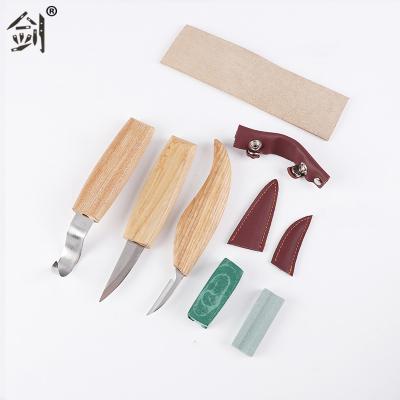 China Carving Carving Tools High Carbon Steel Blade Wood With Leather Sheath Carving Chisel 100 Set Ash Wood Bowl Or Spoon Carving NC, NC; ZHE for sale