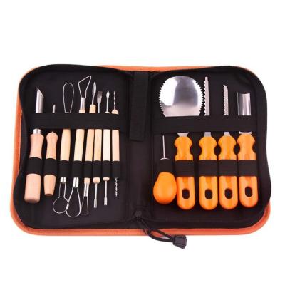 China Pumpkin Carving Halloween Pumpkin Carving Tools For Kids, Carving Tools, Pumpkin Carving Kit Carving Chisel Canvas Bag Customized 15.5*25*4.5 for sale